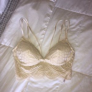 Cream Lace Padded Bralette